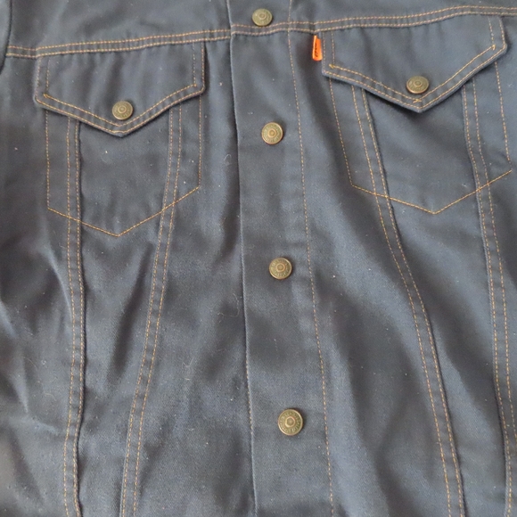 vintage Levi's Blue Snap Button Up jacket - Size 42 60s 70s made in usa - Picture 2 of 7